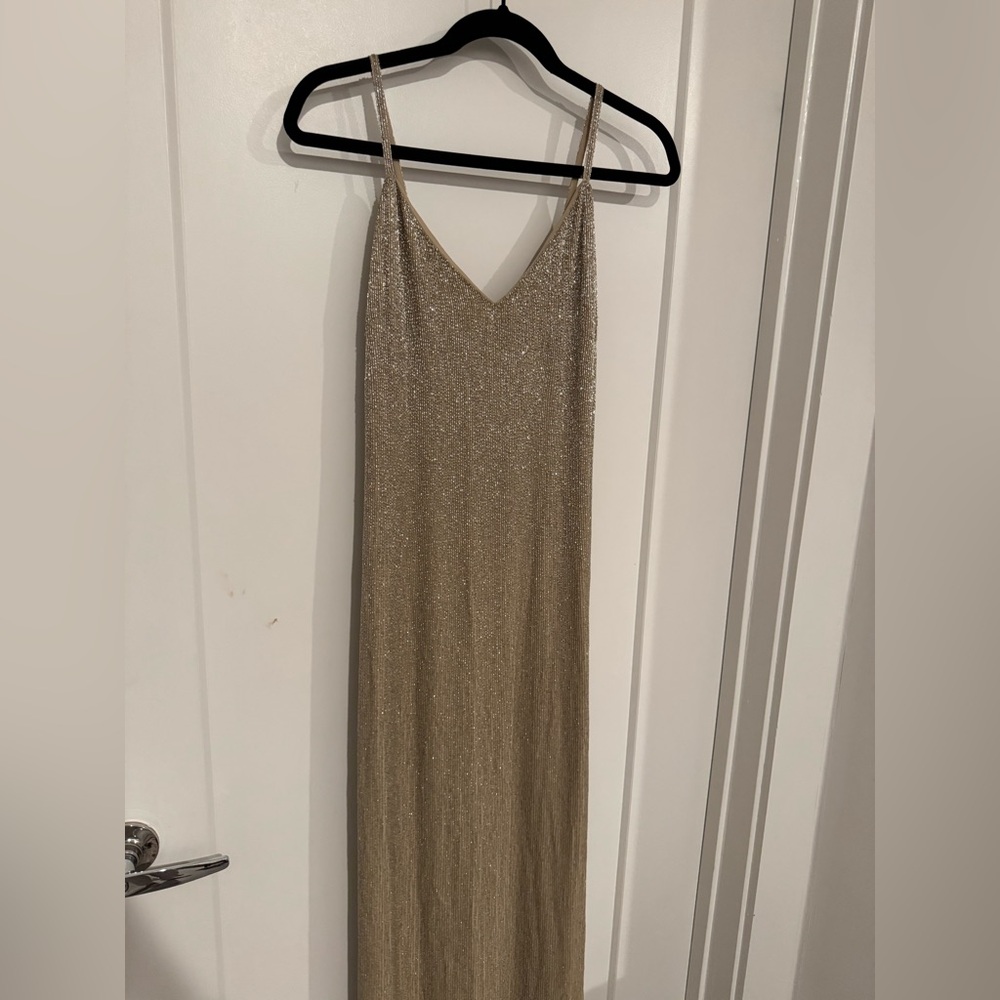 Ralph Lauren Purple Label 
Elegant Gold Evening Dress